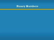 Binary Numbers