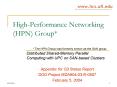 HighPerformance Networking HPN Group PowerPoint PPT Presentation