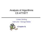 Analysis of Algorithms CS 477677