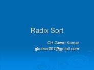 Radix Sort