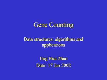 Gene Counting