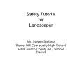 Safety Tutorial for Landscaper PowerPoint PPT Presentation