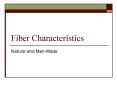 Fiber Characteristics PowerPoint PPT Presentation