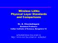 Wireless LANs: Physical Layer Standards and Comparisons PowerPoint PPT Presentation