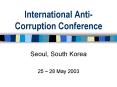 International AntiCorruption Conference PowerPoint PPT Presentation