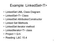 Example: LinkedSet<T>