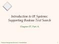 Introduction to IR Systems: Supporting Boolean Text Search PowerPoint PPT Presentation