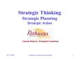 Strategic Thinking Strategic Planning Strategic Action PowerPoint PPT Presentation