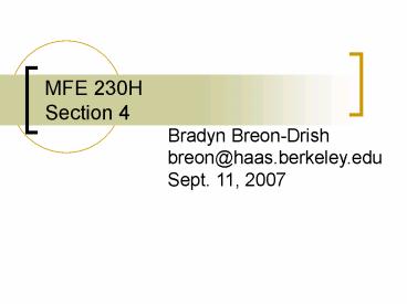 Administrative details