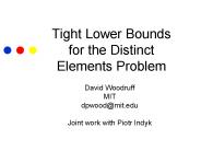 Tight Lower Bounds for the Distinct Elements Problem