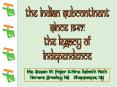 the Indian subcontinent PowerPoint PPT Presentation