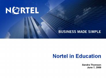 Nortel in Education