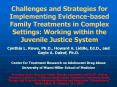 Challenges and Strategies for Implementing Evidencebased Family Treatments in Complex Settings: Work PowerPoint PPT Presentation