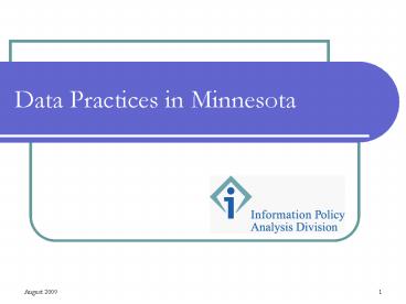 Data Practices in Minnesota