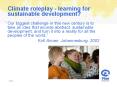 Climate roleplay - learning for sustainable development? PowerPoint PPT Presentation