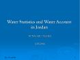 Water Statistics and Water Account in Jordan PowerPoint PPT Presentation