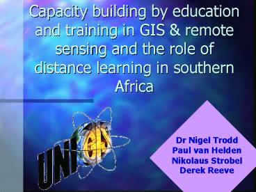 Capacity building by education and training in GIS