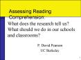 Assessing Reading Comprehension: PowerPoint PPT Presentation