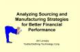 Analyzing Sourcing and Manufacturing Strategies for Better Financial Performance Jim Lovejoy Textile PowerPoint PPT Presentation