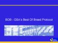 BOB GSAs Best Of Breed Protocol PowerPoint PPT Presentation