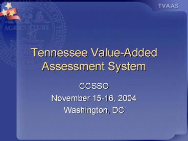 Tennessee ValueAdded Assessment System