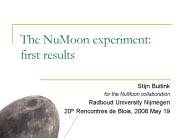 The NuMoon experiment: first results