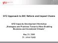 GTZ Approach to BIC Reform and Impact Chains PowerPoint PPT Presentation