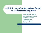 A Public Key Cryptosystem Based on Complementing Sets