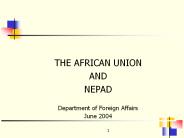 THE AFRICAN UNION