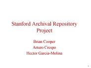 Stanford Archival Repository Project