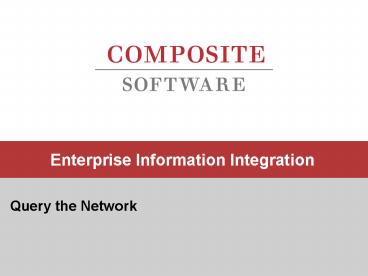 Enterprise Information Integration