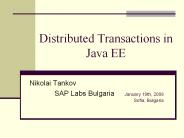 Distributed Transactions in Java EE
