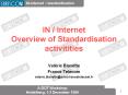 IN Internet Overview of Standardisation activitities PowerPoint PPT Presentation