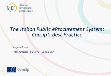 Il mercato elettronico della P.A.