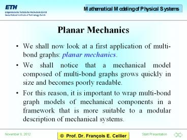 Planar Mechanics