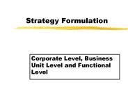 Strategy Formulation