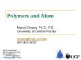 Polymers and Alum PowerPoint PPT Presentation