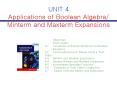 UNIT 4 Applications of Boolean Algebra Minterm and Maxterm Expansions PowerPoint PPT Presentation