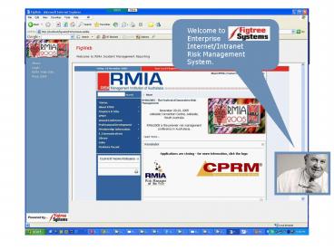 Welcome to Enterprise InternetIntranet Risk Management System.