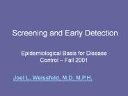 Screening and Early Detection