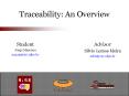 Traceability: An Overview PowerPoint PPT Presentation