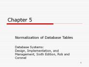 Normalization of Database Tables