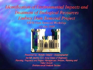 Presented by: Michele Cleland Oceanographer