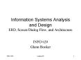 Information Systems Analysis and Design ERD, ScreenDialog Flow, and Architecture PowerPoint PPT Presentation