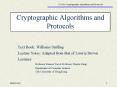 Cryptographic Algorithms and Protocols PowerPoint PPT Presentation