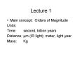 Main concept: Orders of Magnitude PowerPoint PPT Presentation