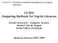 CS 502 Computing Methods for Digital Libraries Cornell University Computer Science Herbert Van de So PowerPoint PPT Presentation