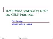 DAQOnline: readiness for DESY and CERN beam tests