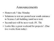 Announcements