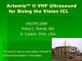 Artemistm II VHF Ultrasound for Sizing the Visian ICL PowerPoint PPT Presentation